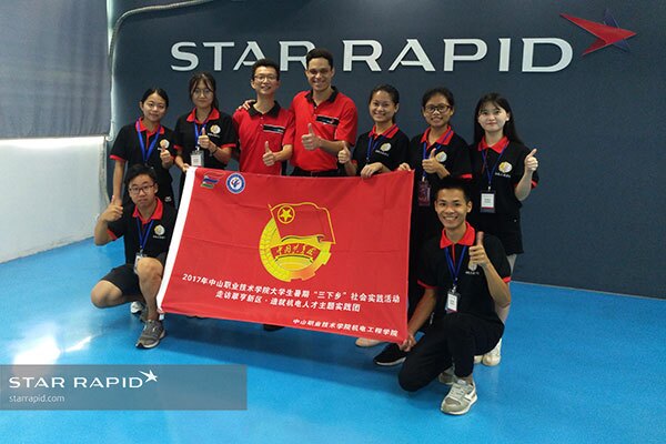 Jon Ross with young engineering graduates at Star Rapid