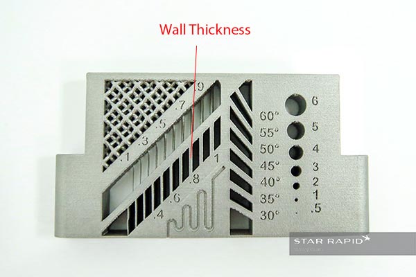 Detail of 3D printed wall thickness