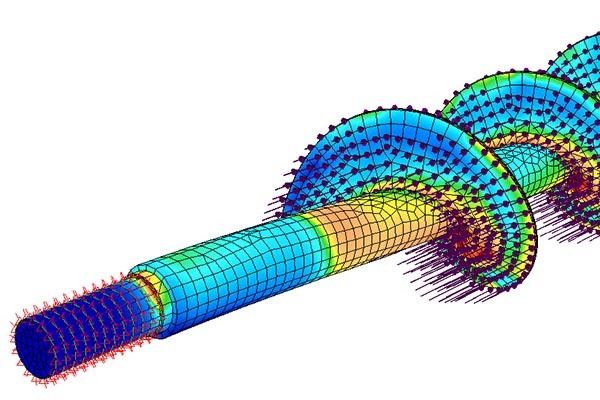 Finite Element Analysis of stress loads on an auger bit