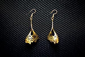 A closer look to butterfly earrings