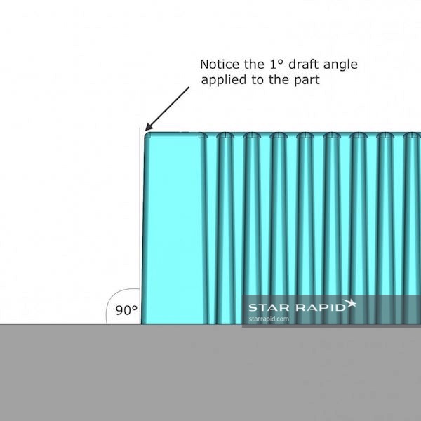 draft angle and taper 3d drawing