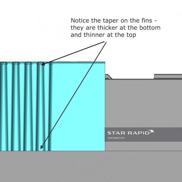 draft angle and taper 3d drawing