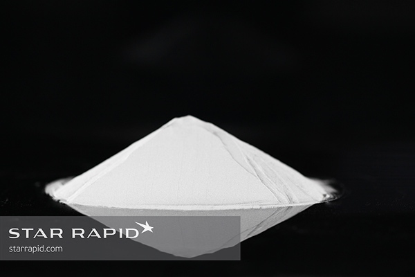 Pile of titanium metal powder used for 3D printing at Star Rapid