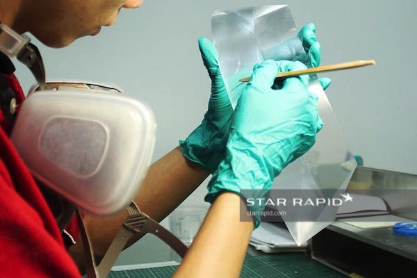 Polishing PMMA material