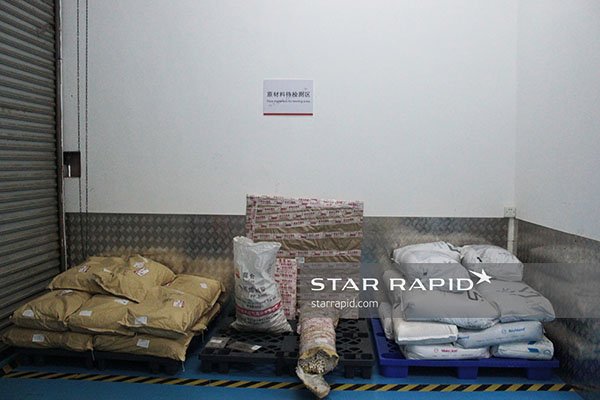 Our untested material area. All new material is stored here before testing.