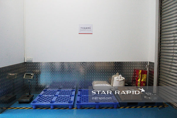 Rejected material is stored separately from all other material before it’s picked up