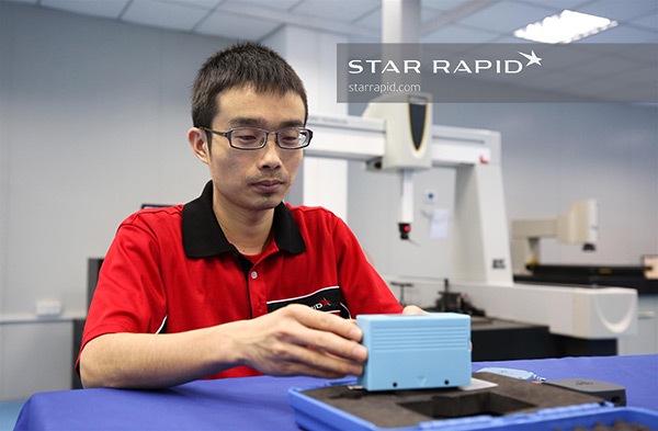 Star Rapid technician calibrating the gloss meter prior to checking a part.