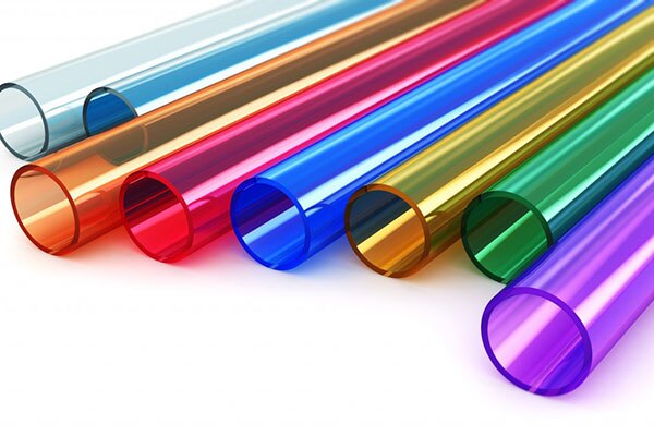 Acrylic tubes. Image courtesy of Colored Plastics