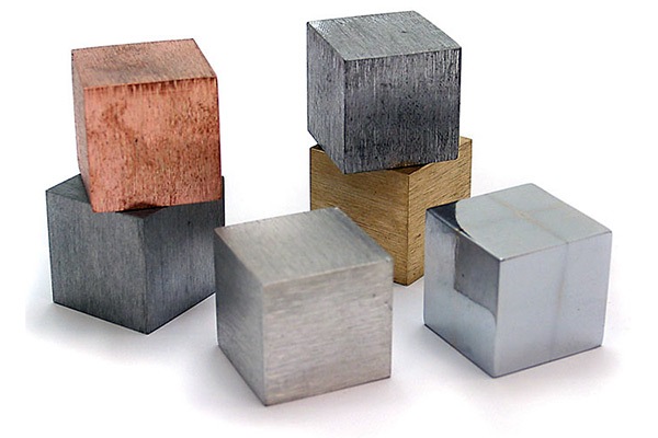 Samples of metal raw material