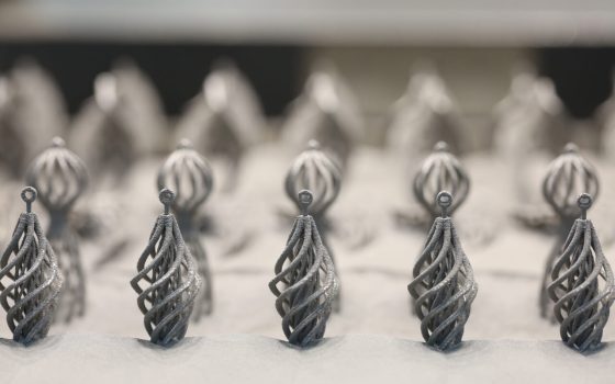 Jewels were printed from Renishaw’s Ti6Al4V powder blend
